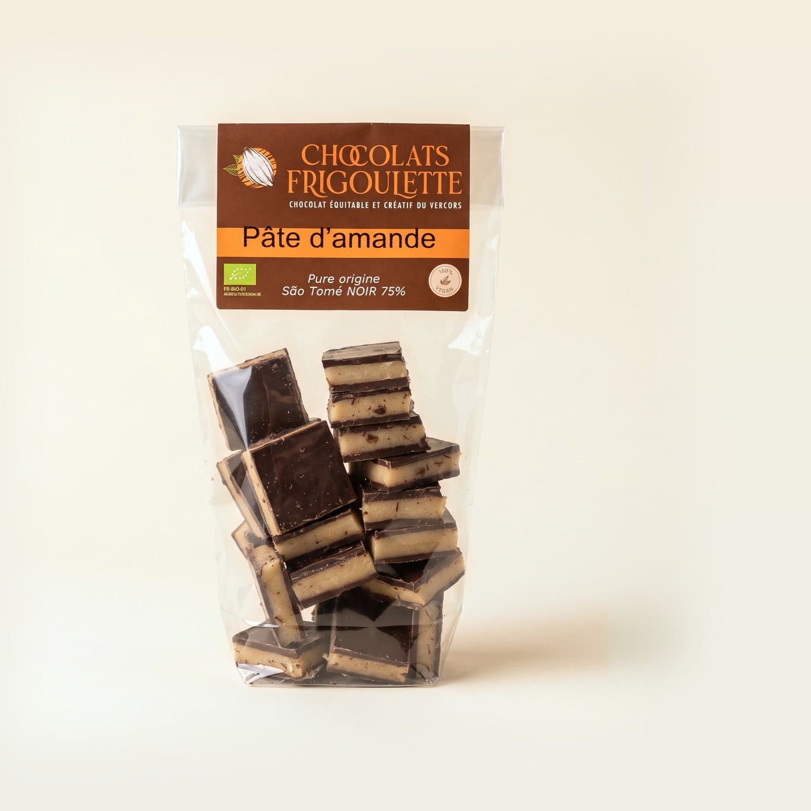 Fourré Pâte d’amande - NON VEGAN, chocolats Frigoulette