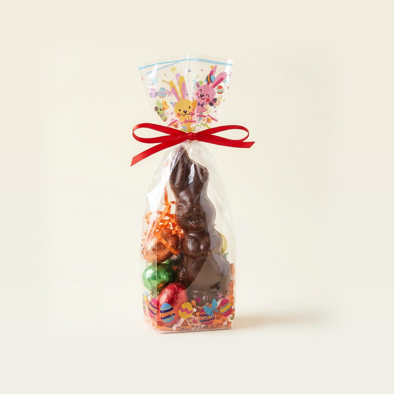 Lapin rieur - oeufs praliné noisette & friture, chocolats Frigoulette