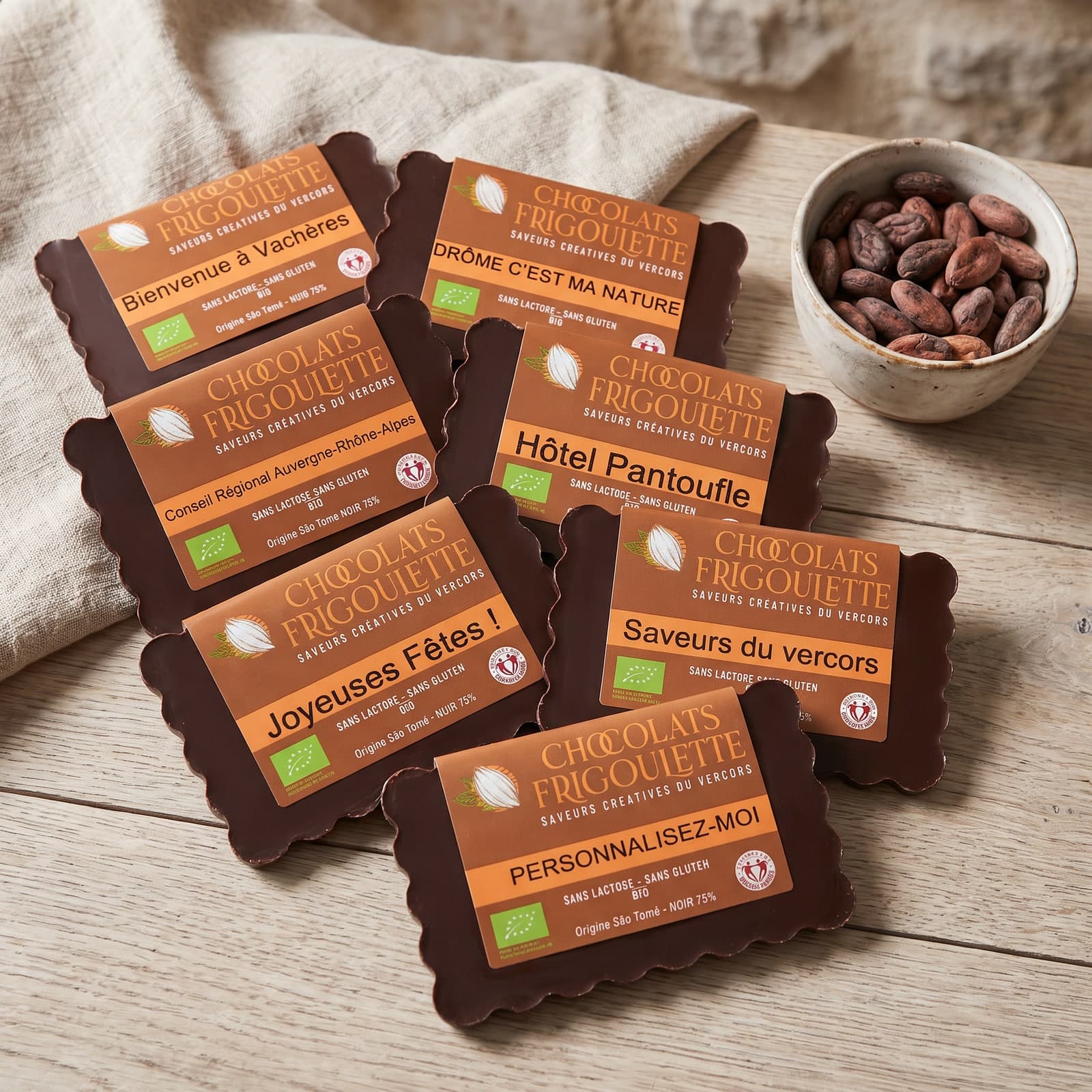 Mini tablette personnalisable Nature - 35g Frigoulette, mis en scène