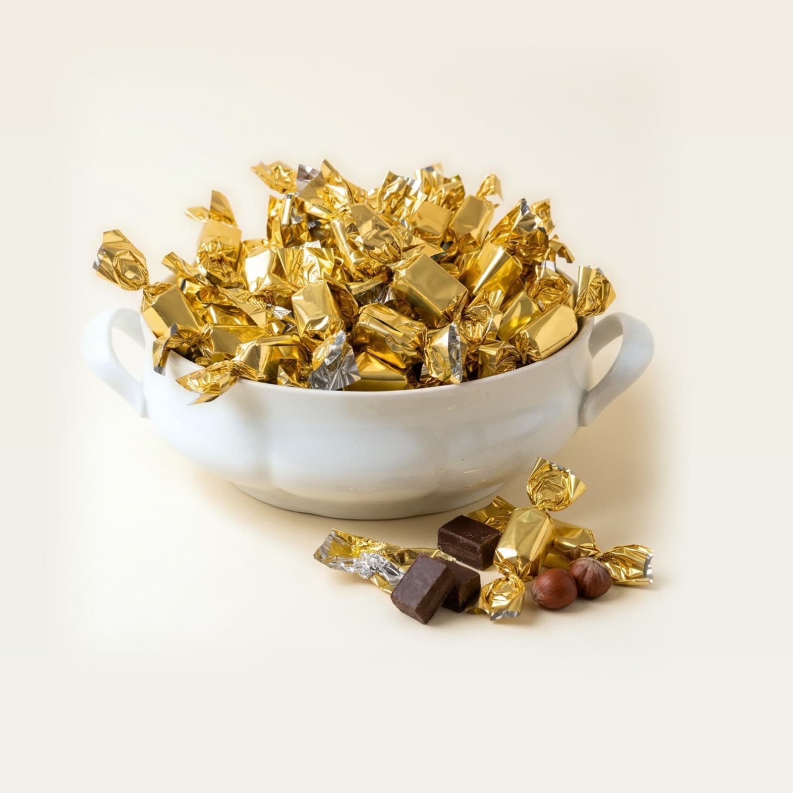 Papillotes au praliné noisette - Vrac 1kg, chocolats Frigoulette