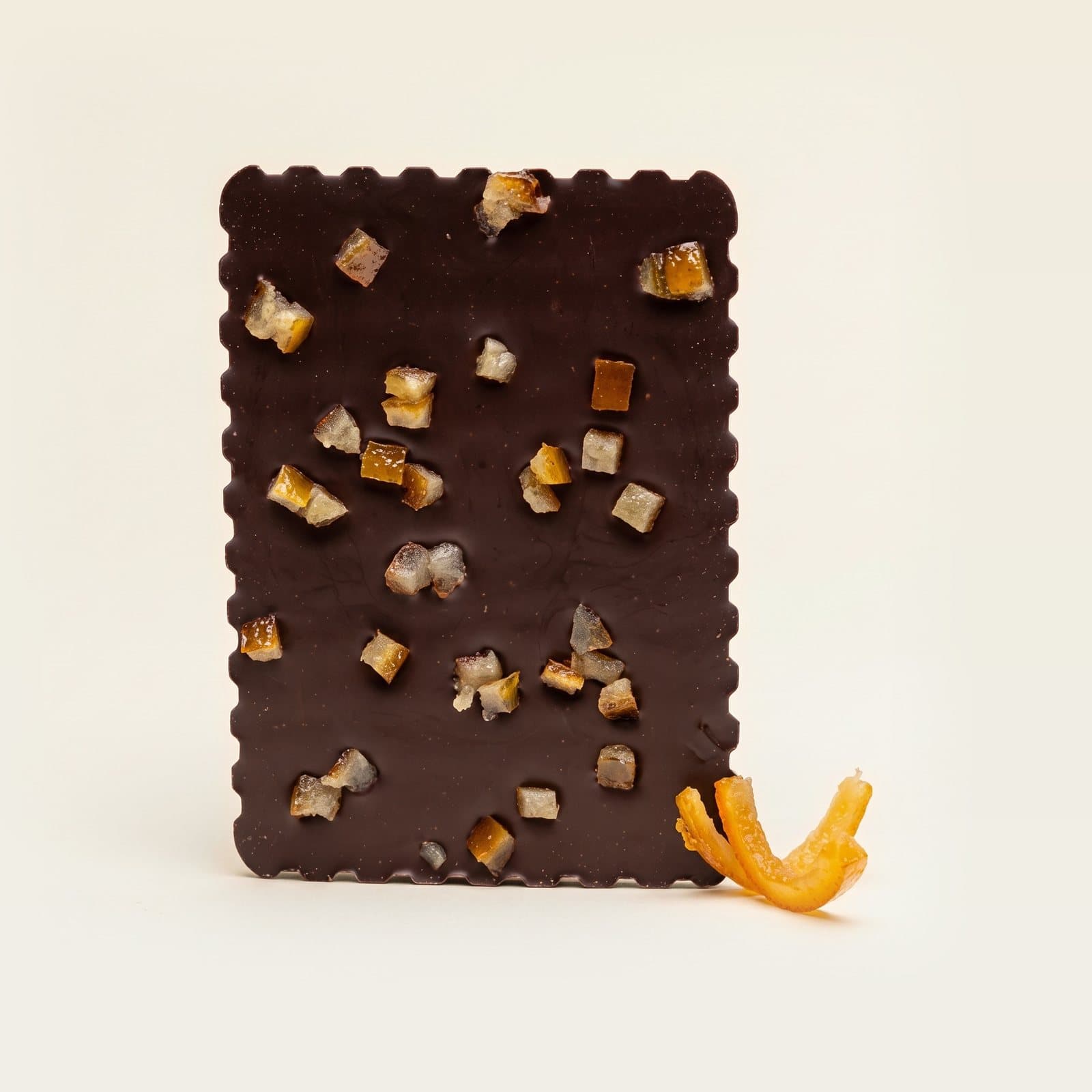 Tablette de chocolat noir Orange confite, chocolats Frigoulette