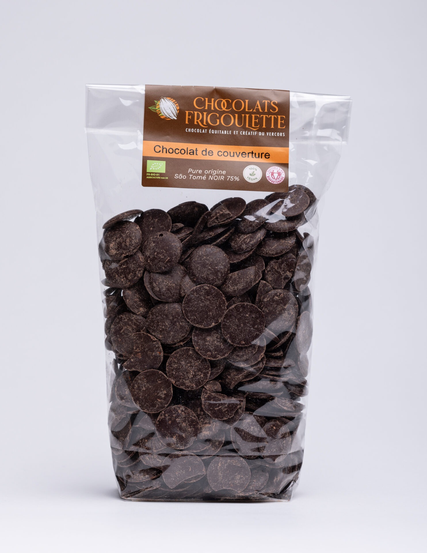 Chocolat noir de couverture - 1kg 1kg - Chocolaterie La Frigoulette
