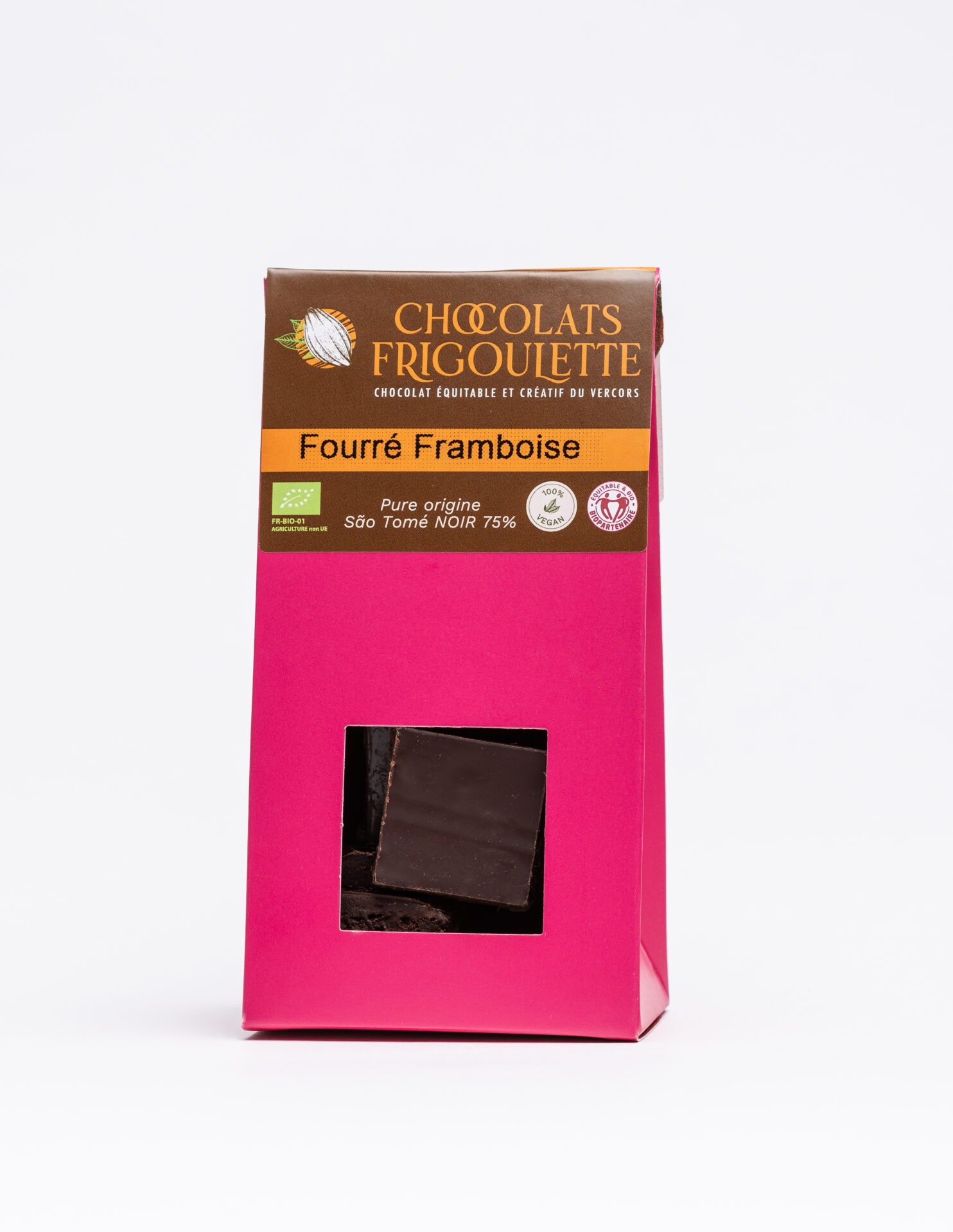 Chocolat fourrée framboise